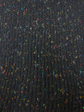 Hand Knit Funfetti Circle Scarf in Black by Spun - Subtle Luxury