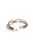 Pool to Party Jewelry Layered Fresh Water Pearl Leather Strand Bracelet