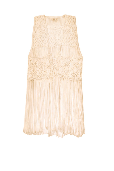 Macrame Vest with Fringe - Subtle Luxury
