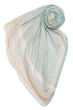 Spun Scarves Luxury Scarf Tidal Wave Scarf in Aqua Novelty Textured Tidal Wave Scarf