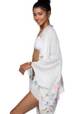 Pool to Party Kimono Daisy Chain Embroidered Crop Kimono Wrap