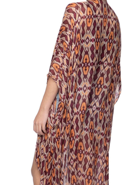 Pool to Party Kimono One Size / Autumn / 80% Modal-20% Wool Luxury Penny Lane Print Kimono Coverup