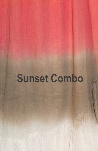 Subtle Luxury Shirts XS/S / Sunset Dip Dye Combo Chelsea Gauze Dip Dye T-Shirt Woven
