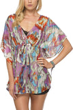 Subtle Luxury Silk Kaftan Cross Over Flow Kimono in Silk Prints