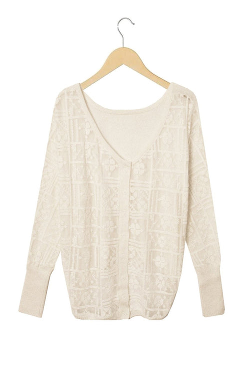 Subtle Luxury Sweater Mixed Media | Crew to V Neck Reversible Sweater | Froth