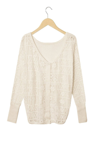 Subtle Luxury Sweater Mixed Media | Crew to V Neck Reversible Sweater | Froth