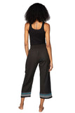 Vivianne Pant Multi Color Embroidery Bottom Pant in Black - Subtle Luxury