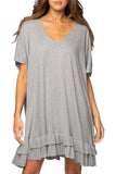 Zen Blend Cathy V-Neck Ruffle Dress - Subtle Luxury